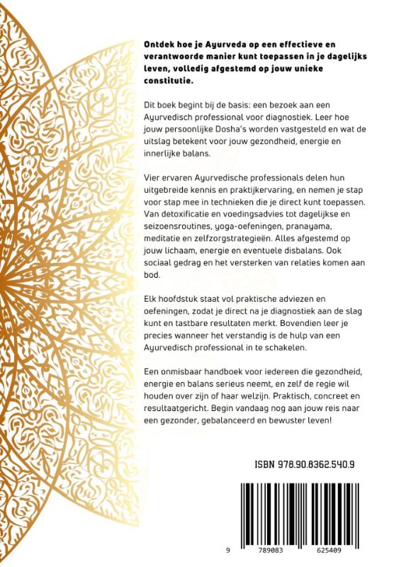 Achterkant van Praktisch aan de slag met Ayurveda