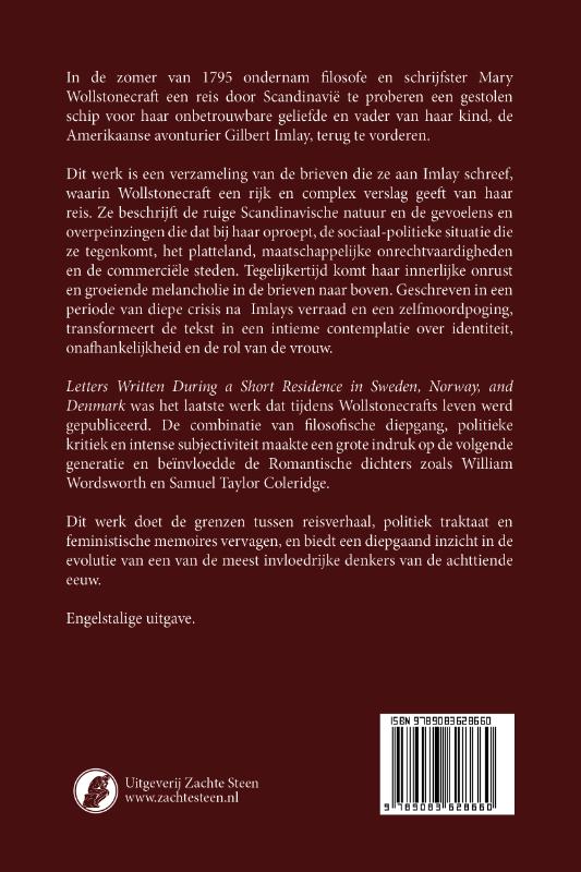 Achterkant van Letters Written During a Short Residence in Sweden, Norway, and Denmark