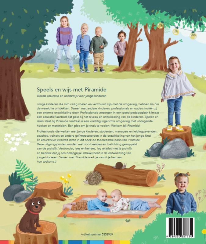 Achterkant van Speels en wijs met Piramide