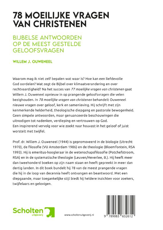 Achterkant van 78 Moeilijke vragen van christenen