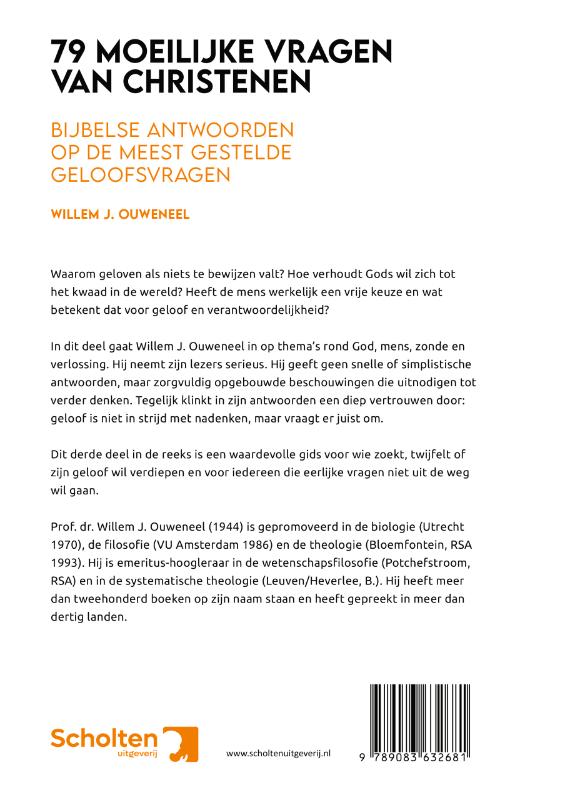 Achterkant van 79 Moeilijke vragen van christenen