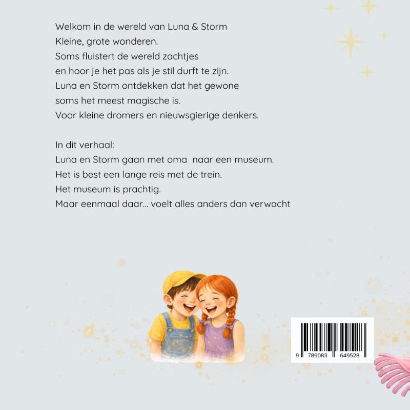 Achterkant van Luna en Storm en het magische museum