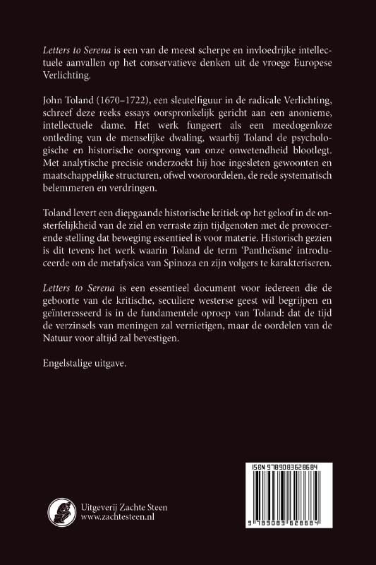 Achterkant van Letters to Serena