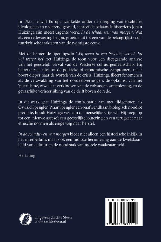 Achterkant van In de schaduwen van morgen