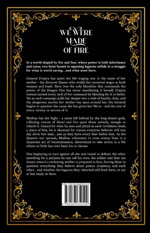 Achterkant van We Were Made of Fire