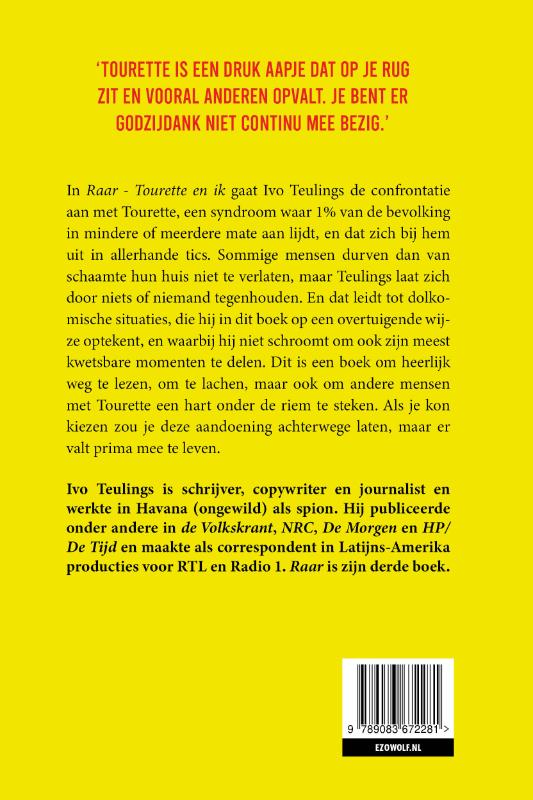 Achterkant van Raar Tourette en ik