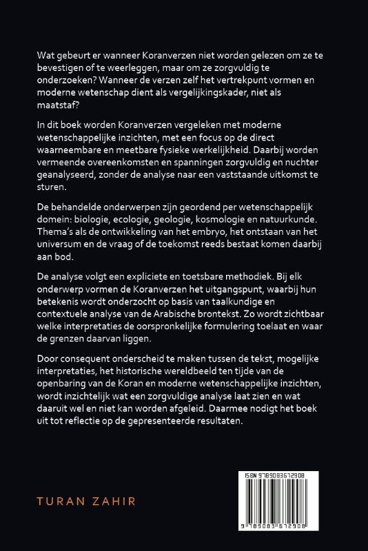 Achterkant van Wetenschappelijke mysteries uit de Koran