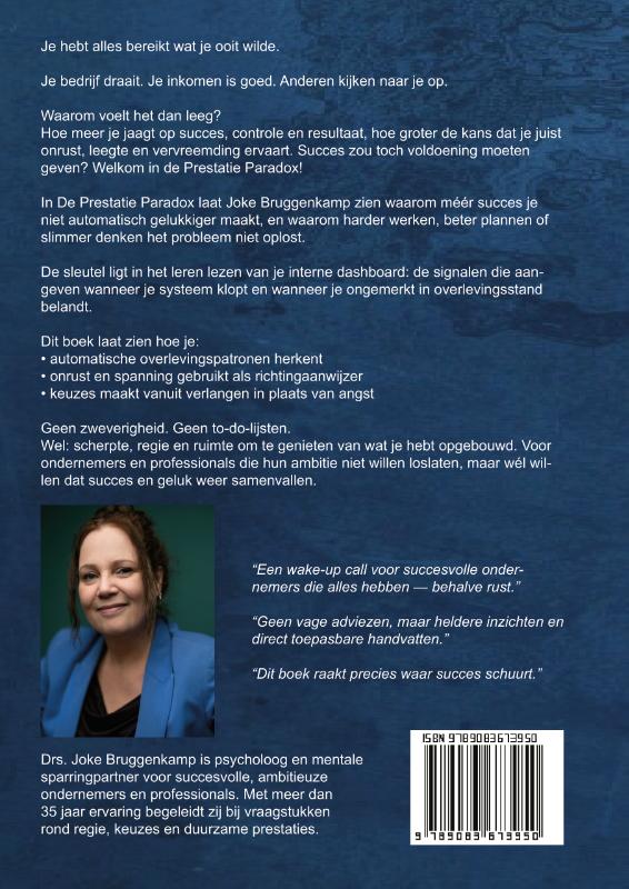 Achterkant van De Prestatie Paradox