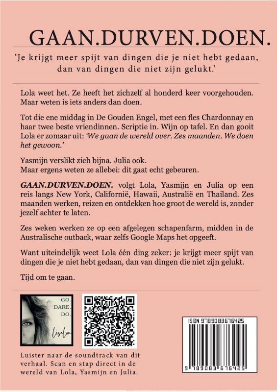 Achterkant van Gaan.Durven.Doen.