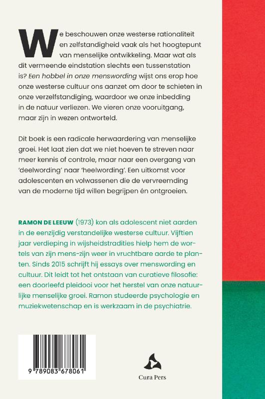 Achterkant van Een hobbel in onze menswording