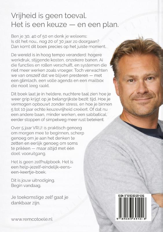 Achterkant van Over 5 jaar VRIJ!
