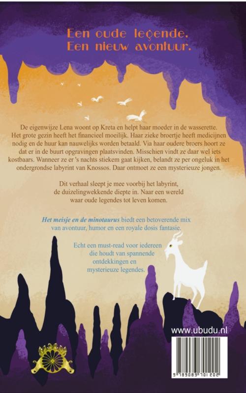 Achterkant van Het meisje en de minotaurus