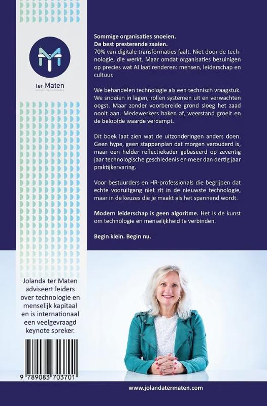Achterkant van Modern leiderschap is geen algoritme