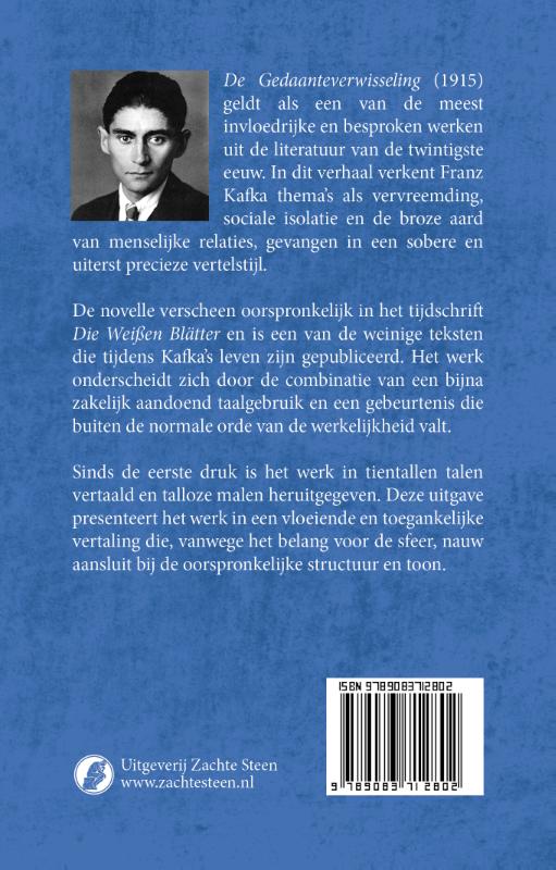 Achterkant van De gedaanteverwisseling