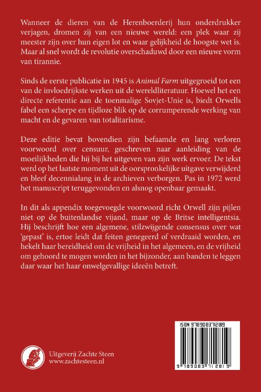 Achterkant van Dierenboerderij - Animal Farm