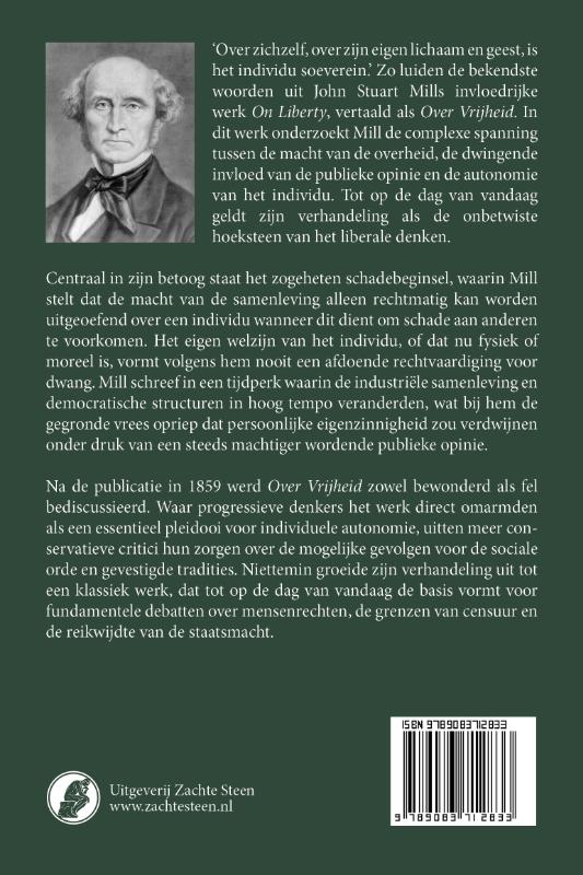 Achterkant van Over Vrijheid