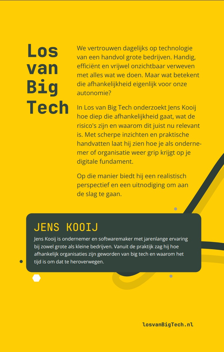 Achterkant van Los van Big Tech