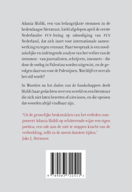 Achterkant van Woorden na het doden van de boodschappers