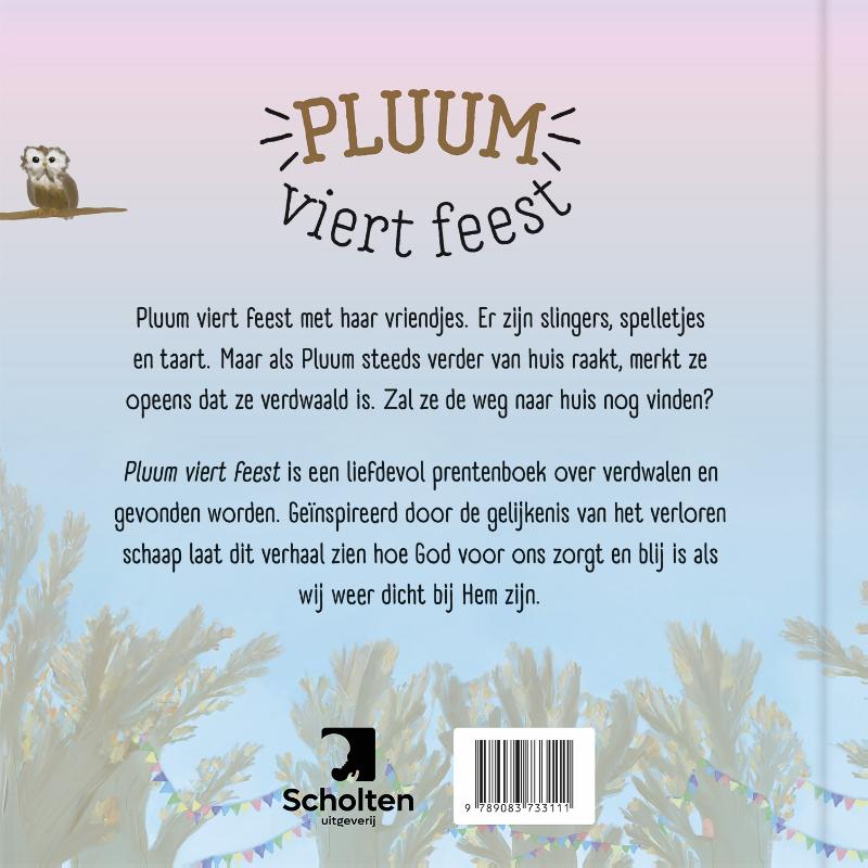 Achterkant van Pluum viert feest