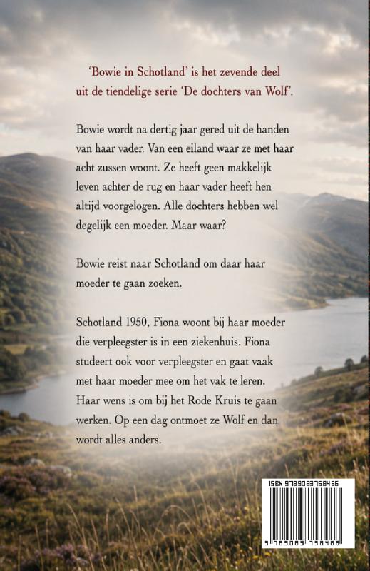 Achterkant van Bowie in Schotland