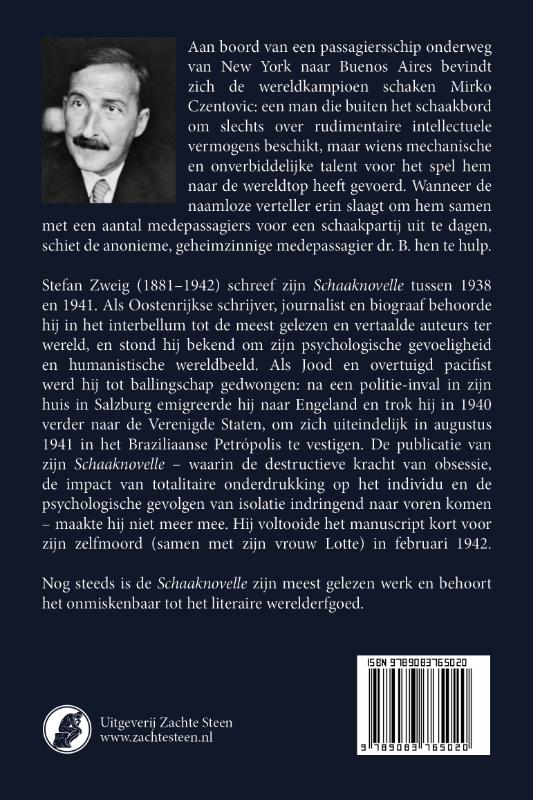 Achterkant van Schaaknovelle