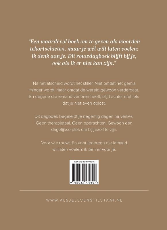 Achterkant van Als je leven stilstaat en de wereld gaat door