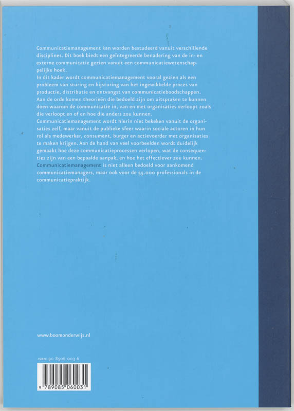 Achterkant van Communicatiemanagement