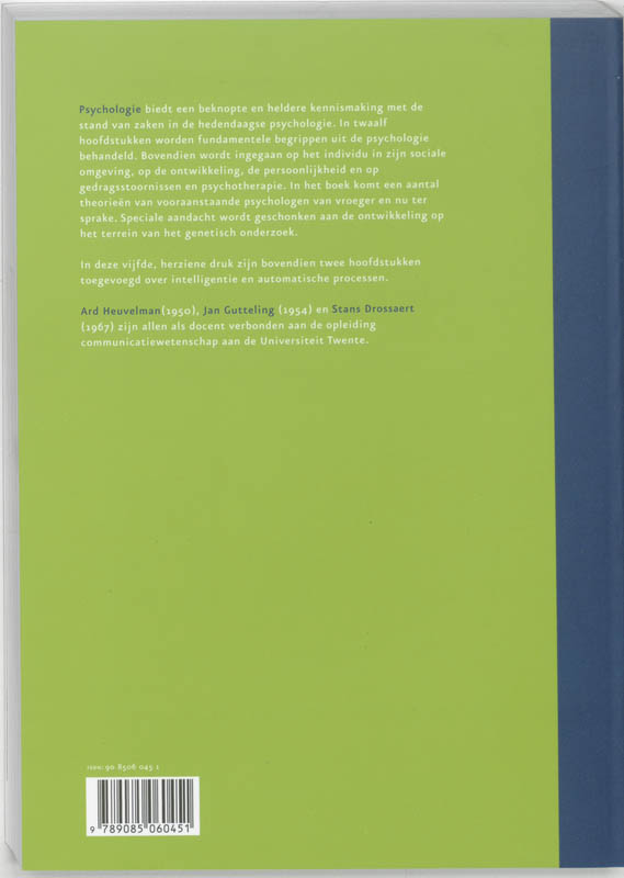 Achterkant van Psychologie