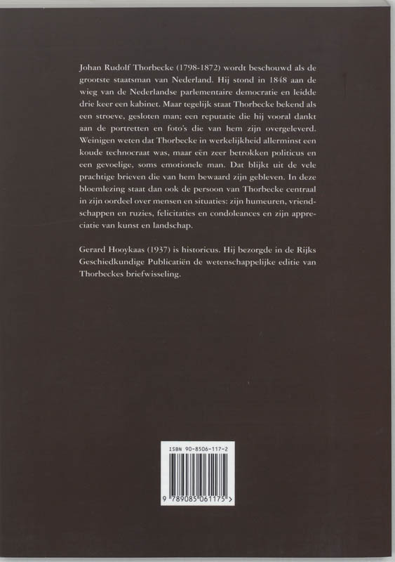 Achterkant van Thorbecke
