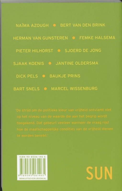 Achterkant van Vrijheid als ideaal