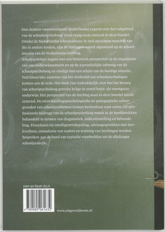 Achterkant van Schoolpsychologie