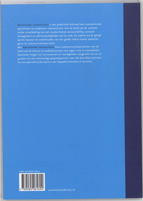 Achterkant van Operationele communicatie
