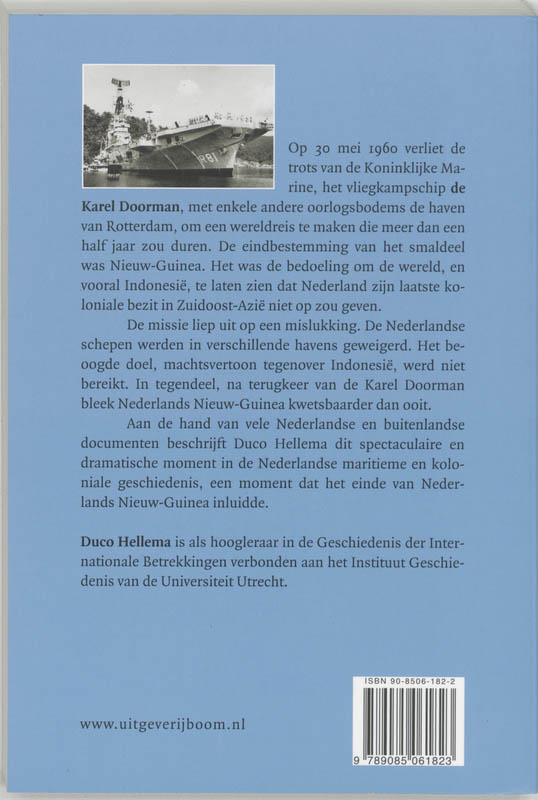 Achterkant van De Karel Doorman in Nieuw-Guinea