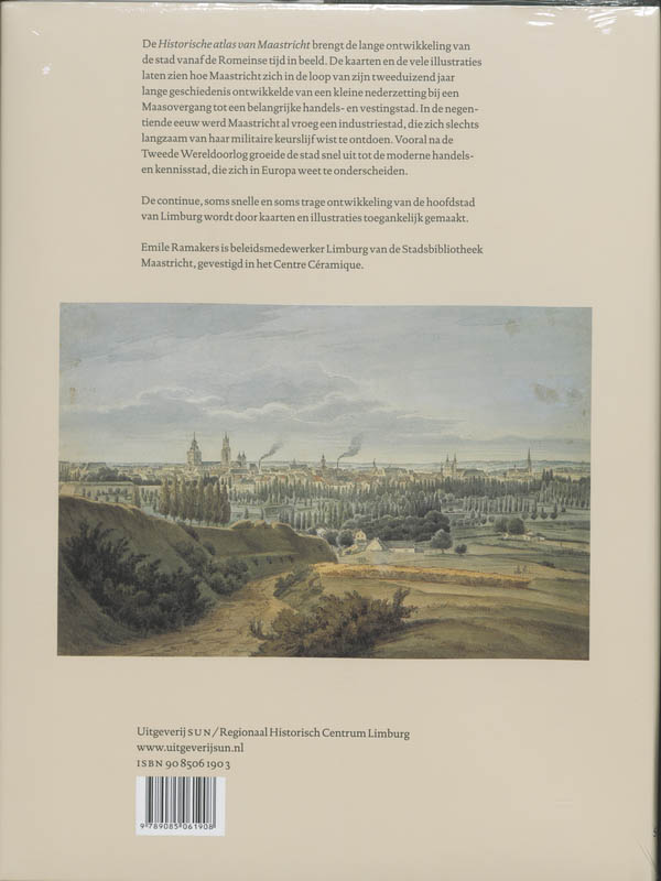 Achterkant van Historische Atlas van Maastricht