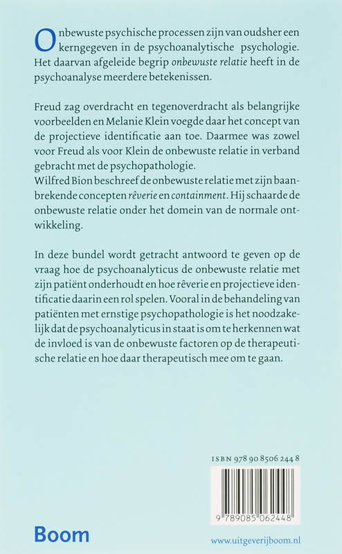 Achterkant van De onbewuste relatie