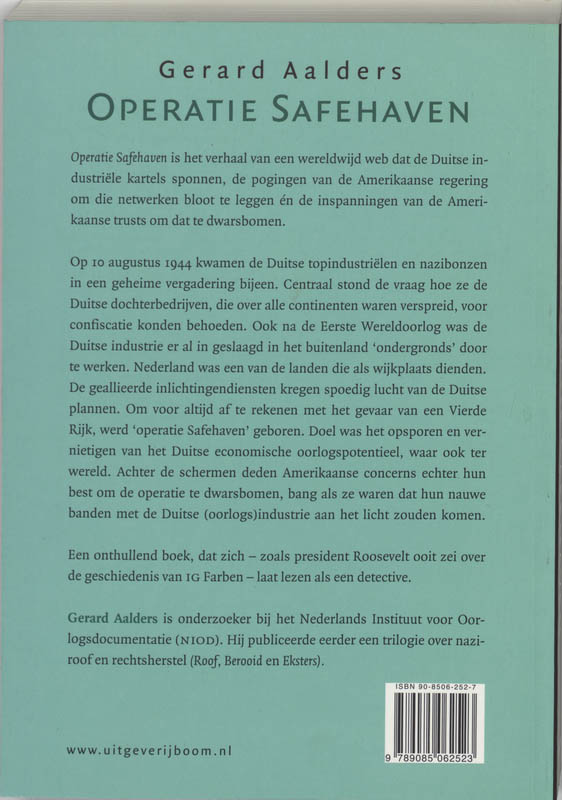 Achterkant van Operatie Safehaven