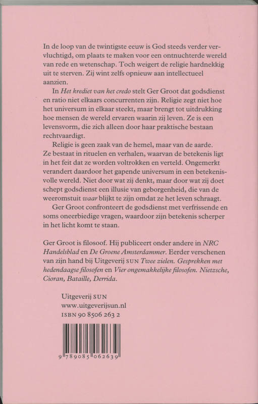 Achterkant van Het krediet van het credo