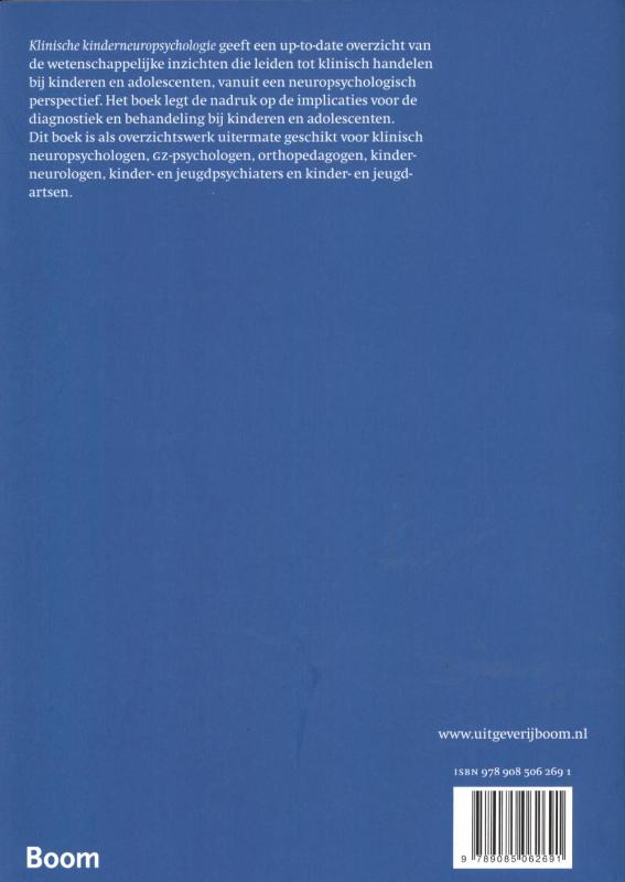 Achterkant van Klinische kinderneuropsychologie