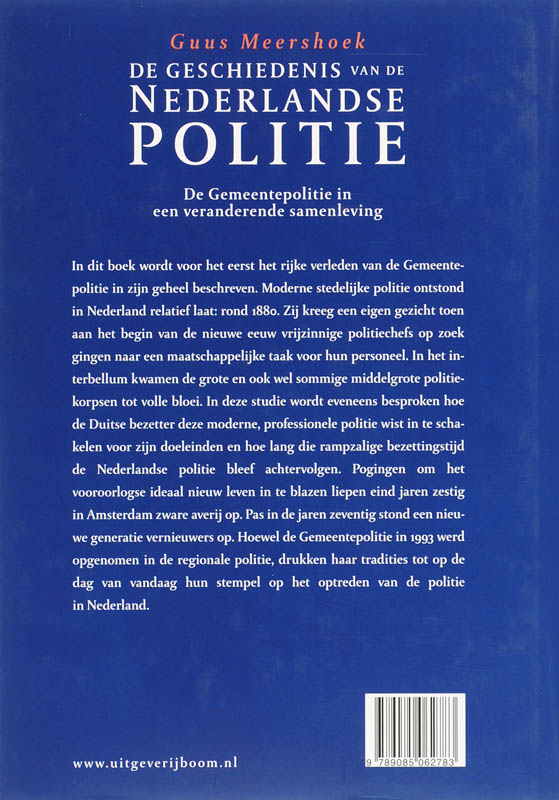 Achterkant van De Gemeentepolitie in een veranderende samenleving