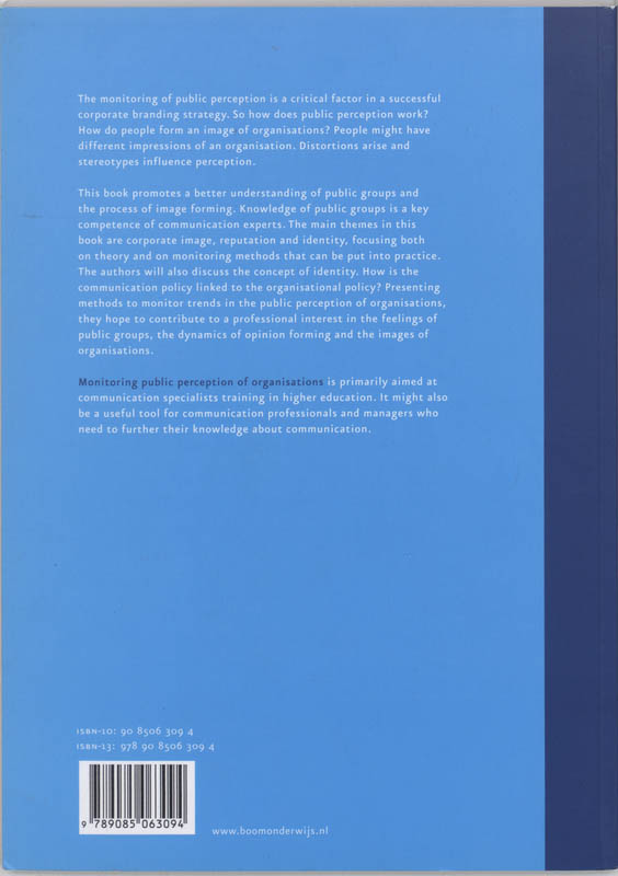 Achterkant van Monitoring Public Perception & Corporate Branding