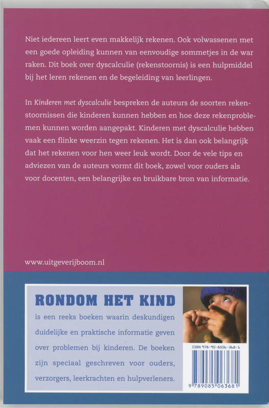 Achterkant van Kinderen met dyscalculie