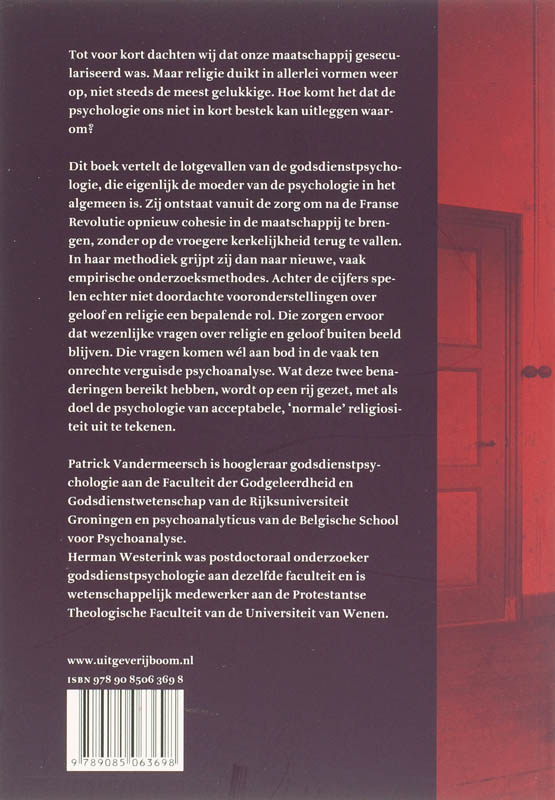 Achterkant van Godsdienstpsychologie in cultuurhistorisch perspectief