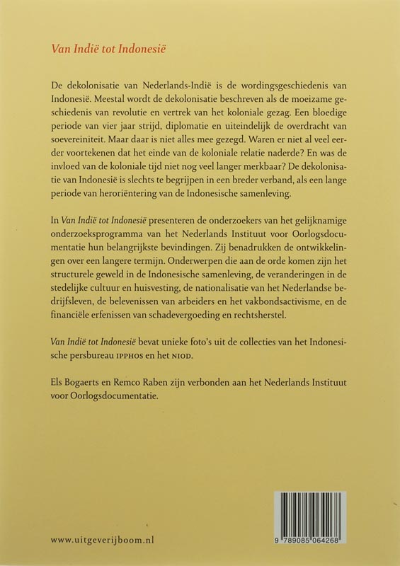 Achterkant van Van Indie tot Indonesie