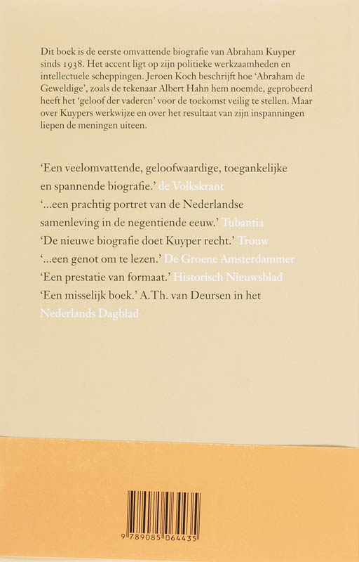 Achterkant van Abraham Kuyper