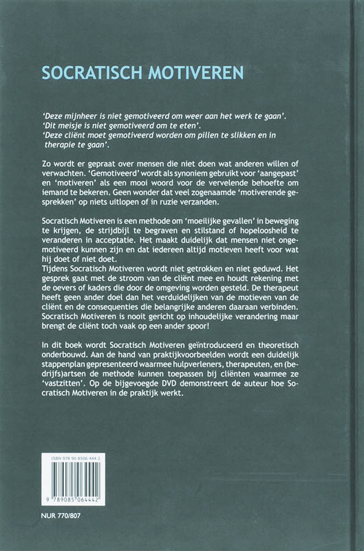 Achterkant van Socratisch motiveren