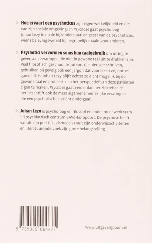 Achterkant van Psychose
