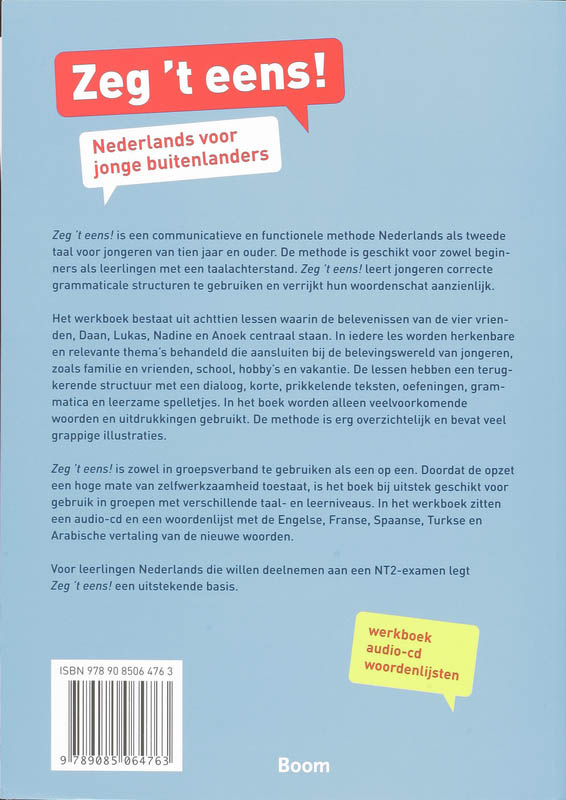 Achterkant van Zeg het eens