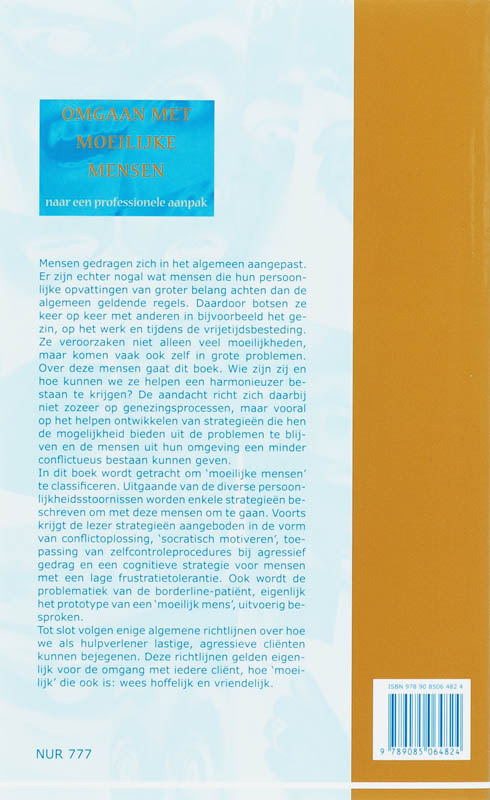 Achterkant van Omgaan met moeilijke mensen