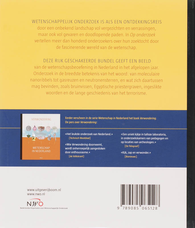 Achterkant van Op onderzoek