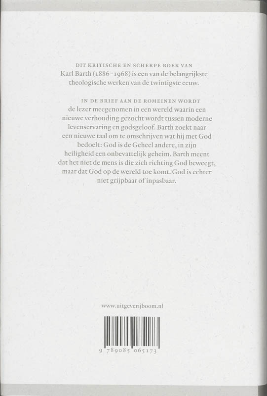 Achterkant van De brief aan de Romeinen